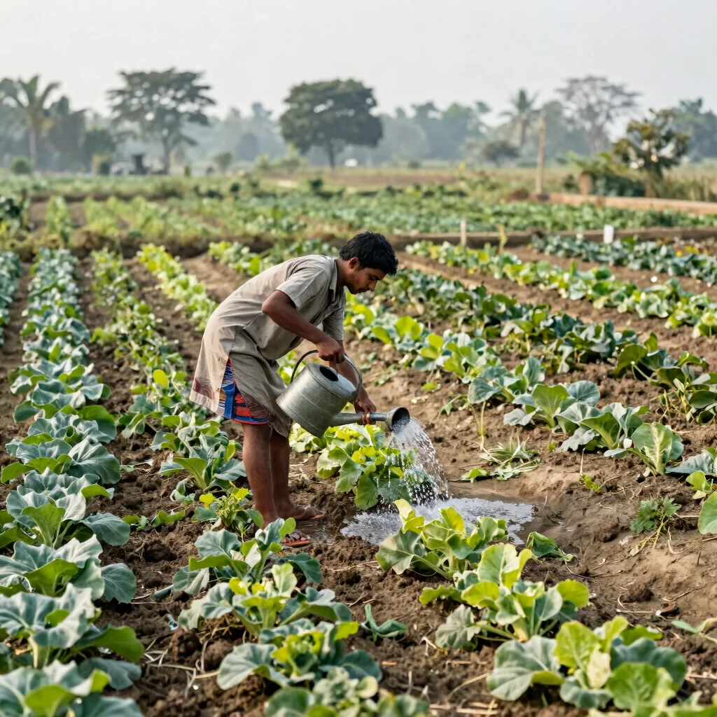 খামারের সকালের কাজ
